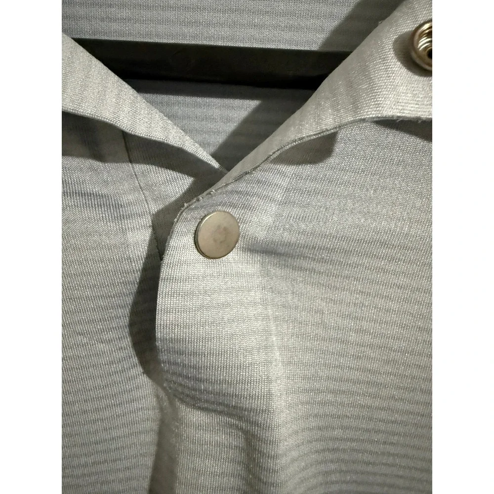 NIKE Tiger Woods‎ Collection Golf Polo Mens Dri-Fit L Gray Athleisure